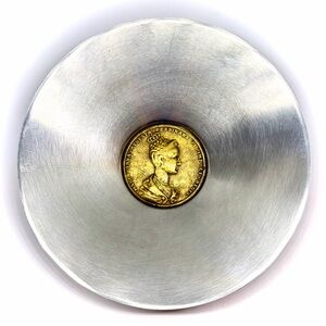 Vintage Italian Maria Anna Augusta Ferdinandi 1936 Coin Stainless Steel Bowl